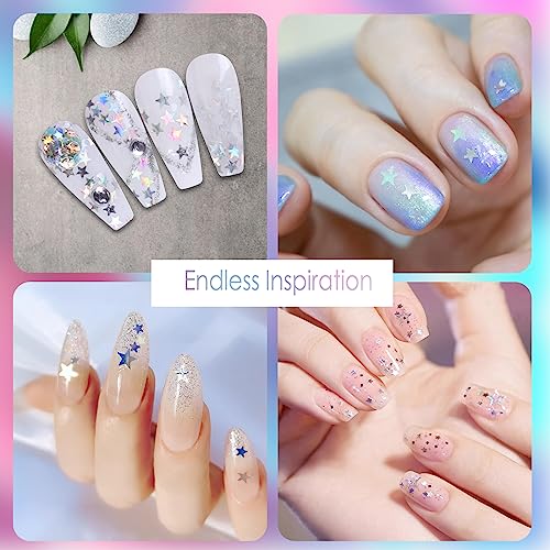 Laza 10g Stars Glitter Confetti Shiny Five-Angle Star False Nail Sequins - color: Holographic Star