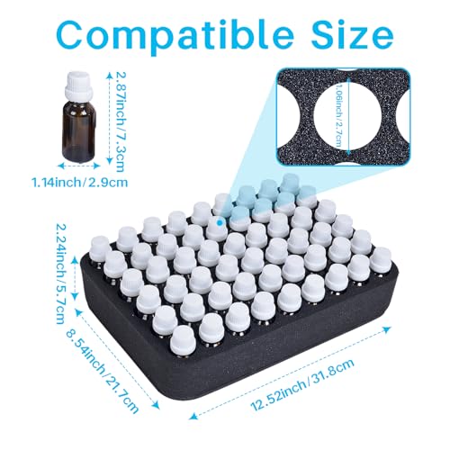 Essential oils Organizer Holder Foam Pad with Slots - color: Black 54