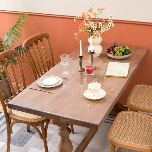 Clear Table Cover Protector, 12 x 54 Inch Clear Desk Mat, 1.5mm Thick Plastic Table Cover, Transparent Desk Cover, Desk Protector Mat for Desktop, Writing Desk - size: 12" x 54"