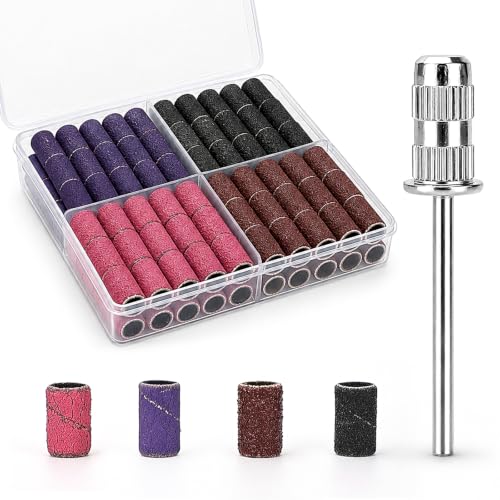Mini Sanding Bands for Nail Drill, 100PCS 4-Grit Set(Large) - size: Large