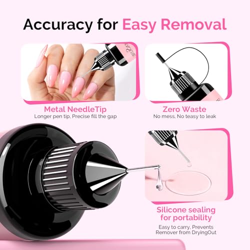 MelodySusie Acetone Free Nail Glue Remover for Press On Nails, 15ml, 2PCS - size: 1.05 Fl Oz (Pack of 1)