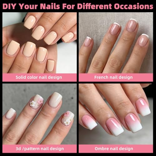 360pc Extra Short Square Nail Tips Short Fake Nail Square Acrylic Nail Tip