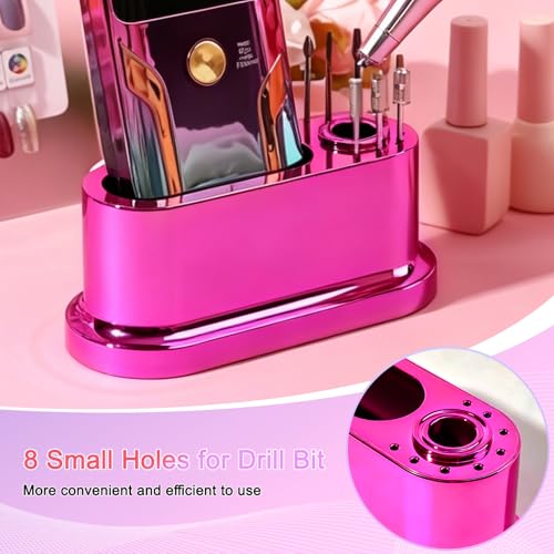 ANGNYA Nail Drill Machine Holder Efile Stand and Organizer Storage Box Case - color: Purple