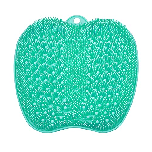 BESKAR XL Larger Shower Foot Scrubber Mat with Non-Slip Suction Cups - color: Green