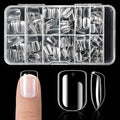 krofaue Kids Nail Tips - Children Square Clear Press On Nails - color: Clear Square Kids Nail Tips