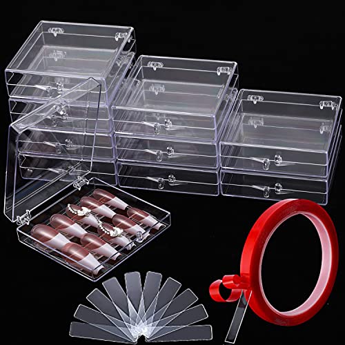Noverlife 10PCS Press On Nail Storage Box, 2.6x2.6 inch / 6.5x6.5cm - color: 10PCS Nail Storage Boxs