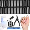 Beetles Gel Nail Kit Easy Extension Set, 240 PCS Long Square - color: Long Square 240pcs (Clear Kit)