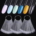SUTOKAKA 150 Pcs Clear Nail Swatch Sticks with Ring, Oval Shape - color: Clear Oval New 150pcs