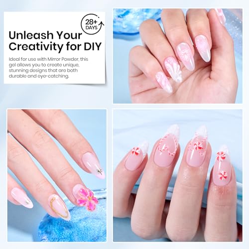 Beetles White Sculpting Gel for 3D Nail Art – No Wipe 3D Rhinestone - color: E-White-1