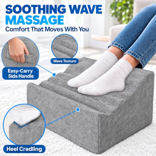 Under Desk Foot Rest, Foot Stool Under Desk - color: Light Gray