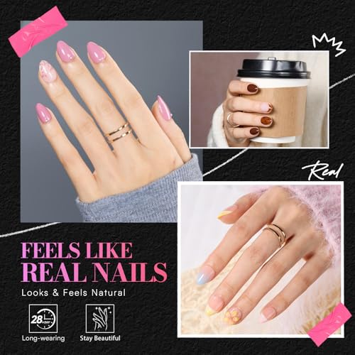 Makartt Extra Short Almond Nail Tips: 504PCS Pre Etched Clear False Nails Tips Almond Shapes, 15 Sizes Full Cover Half Matte Soft Acrylic Press On Nail Extensions Supplies Salon and DIY at Home - size: Extra Medium Almond-504 Pcs