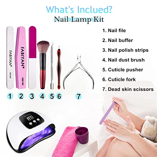 BIGBEAR UV Light for Nails,UV LED Nail Lamp for Gel Polish, Fast Nail Dryer - color: With Kit (White)