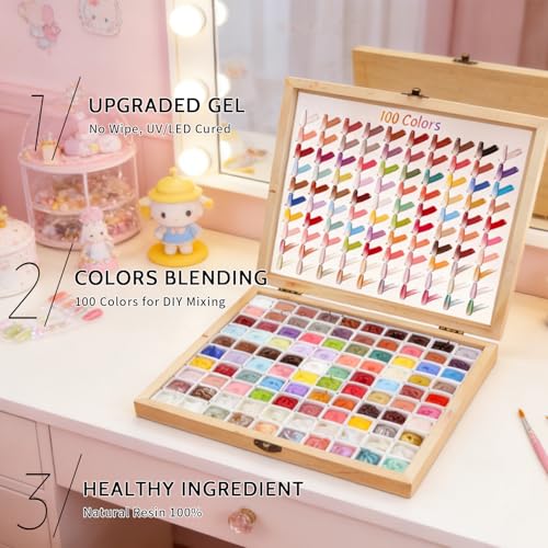 Sponges Pat Gel Ombre Nails, 100Colors Patting Paint Nail Art Ombre Gel Kit - size: 100 Colors Set