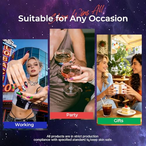 Morovan Magnetic Nail Polish Set: Cat Eye Glitter Dark Red Green Blue Black - color: Blue