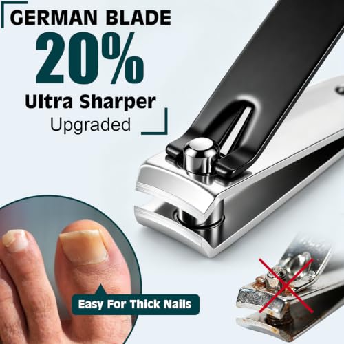 Nail Clippers Set, Fingernail and Toenail Clipper Cutters Trimmers Kit - color: 2pack - Satin Black