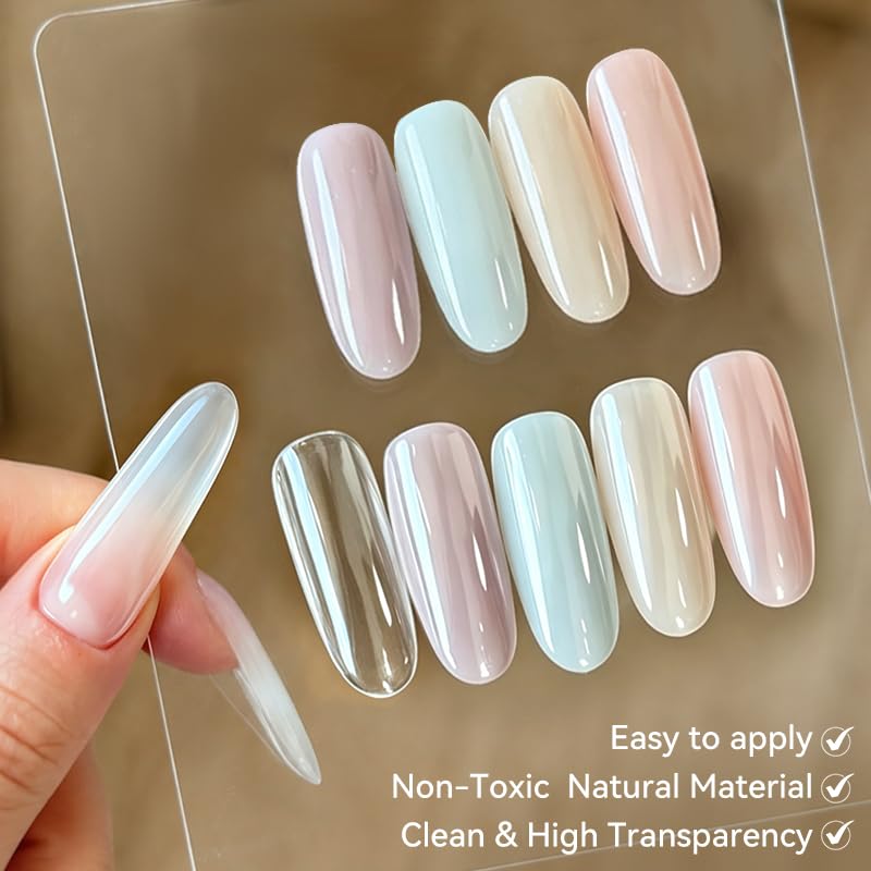 BORN PRETTY Pearl Clear Chrome Nail Powder Iridescent Mermaid Pigment - color: Clear Pearl Chrome Nail Powder