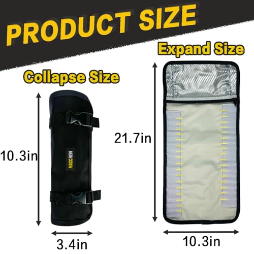 MAGGHEVI Nail & Screw Pouch with Belt Clip, Tools Organizer Pouch Bag with Snap Spring Closure for Men, Electrician, Carpenter, HVAC Tech, Technician, Handy Man, Plumber and Contractor - color: Yellow