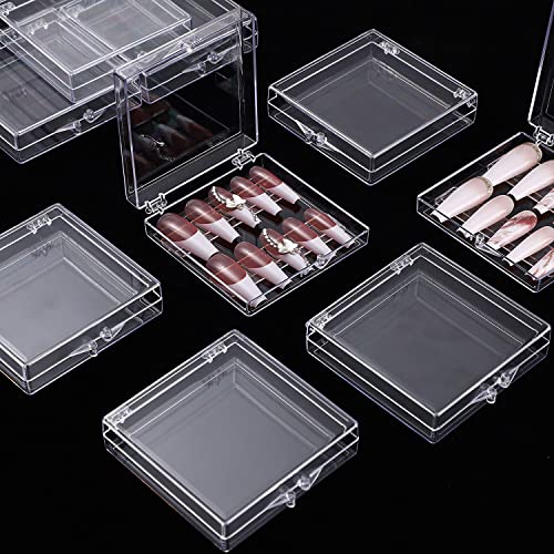 Noverlife 10PCS Press On Nail Storage Box, 2.6x2.6 inch / 6.5x6.5cm - color: 10PCS Nail Storage Boxs