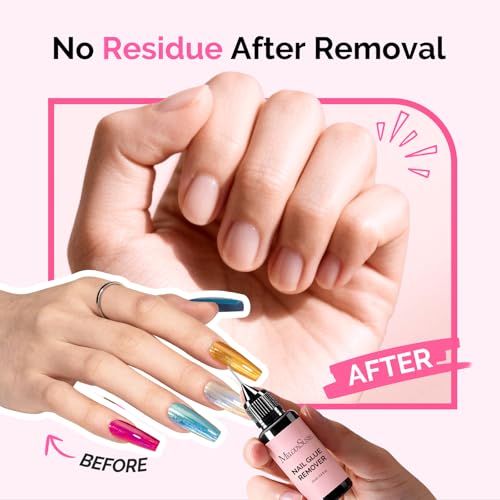 MelodySusie Acetone Free Nail Glue Remover for Press On Nails, 15ml, 2PCS - size: 1.05 Fl Oz (Pack of 1)