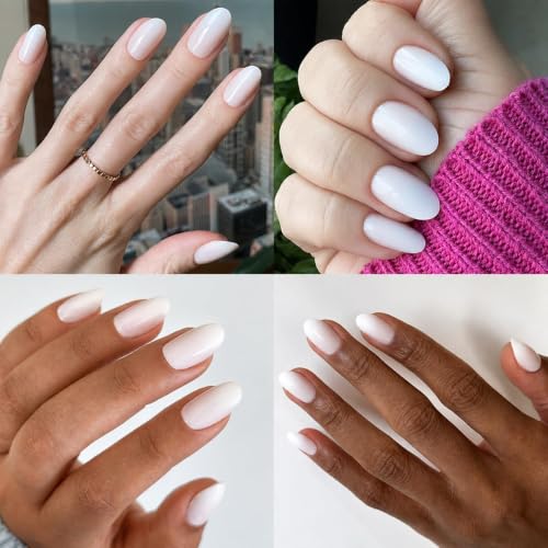 Olive & June Instant Mani Press-On Nails, Pure White Syrup Gradient - color: Pure White Syrup Gradient