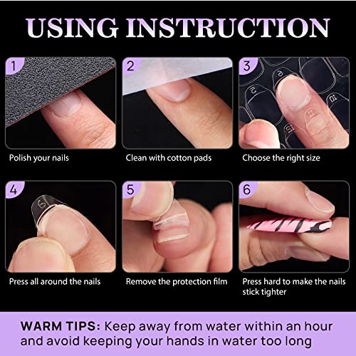 BTArtbox Adhesive Nail Tabs, 20 Sheets, 15 Sizes for Press On Nails