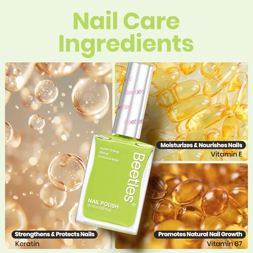 Beetles Lush Fruit Green Nail Polish, Lime Green Nail Polish Quick Dry - color: Lush Fruit Green