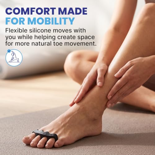 Spacer Mobility Toe Spacer, 4-Loop Silicone Toe Separators for Men & Women - size: 4-Loop