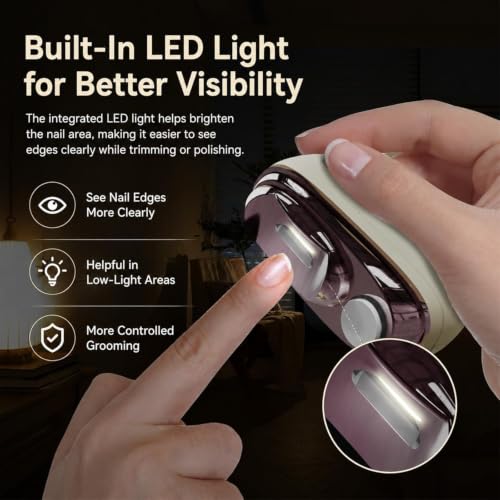 2-in-1 Smart Electric Nail Clipper & Polisher