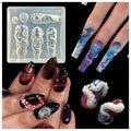 3D Octopus Nail Mold Multiple Shapes Octopuss Tentacles Silicone Nails Molds Accessories Gel Brain Art Manicure Tools - color: 3D Octopus Nail Mold