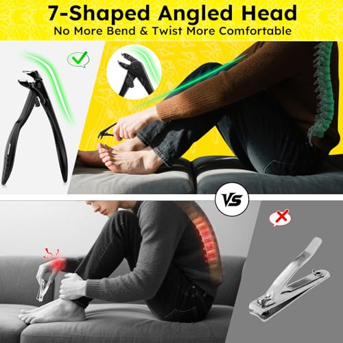 Toenail Clippers for Seniors, Angled Head Large Toe Nail Clippers for - size: Angled Head 1pc