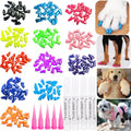 VICTHY 100pcs Dog Nail Caps & Claw Caps with Adhesive Glue and Applicators - size: XS