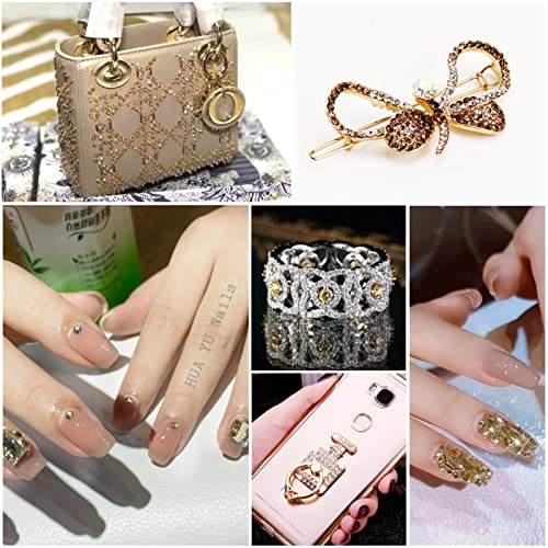 Beadsland Flatback Rhinestones, Golden Shadow, 7200pcs Mixed 6 Sizes - color: Golden Shadow
