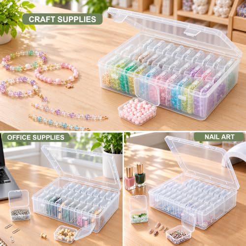 CGCG 2-Pack Small beads Organizer Box 8.8x6.7x2.4 Storage Case