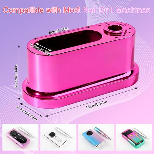 ANGNYA Nail Drill Machine Holder Efile Stand and Organizer Storage Box Case - color: Purple