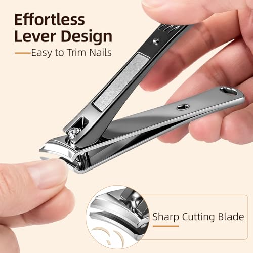 Ingrown Nail Clipper Slanted Curved Blade Toenails Clippers for Thick Nails - size: Small (Black)