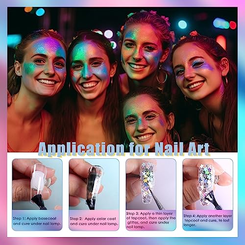 Laza 10g Stars Glitter Confetti Shiny Five-Angle Star False Nail Sequins - color: Holographic Star