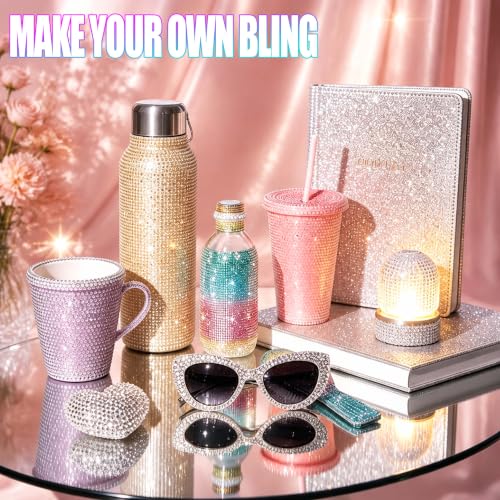 99000Pcs Resin Jelly Rhinestones Bedazzling Kit with 11 Boxes