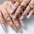 Long Press on Nails Coffin Elegant Acrylic Fake Nails 24pcs - color: style-CL10