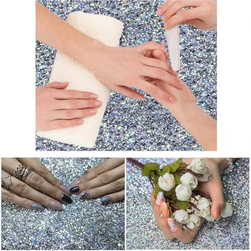 EBANKU Shiny Nail Table Mat, Nail Art Hand Rest Pad(Silver) - color: Silver