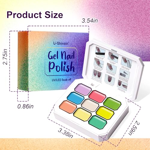 Gradient Painting Gel, 9 Colors Ombre Gel Nail Polish - color: Easter Egg