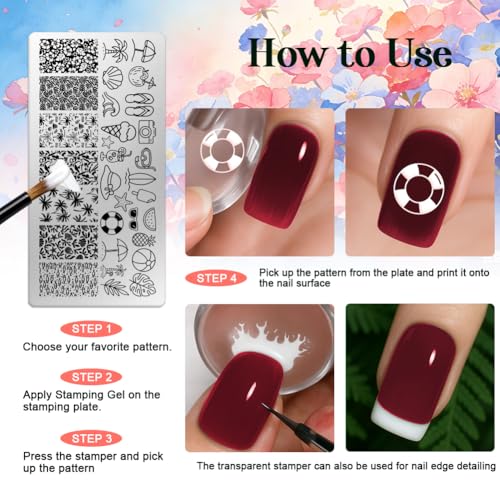 6 Sheets Nail Stamping Plate Seasonal Elements Nail Art Stamp - color: Seasonal Elements
