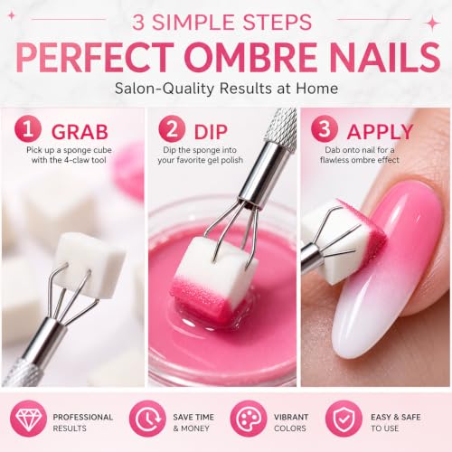 1000Pcs Mini Nail Sponges for Ombre Gradient Art