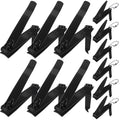 12 Pieces Nail Clippers Stainless Steel Set, Black - color: Black
