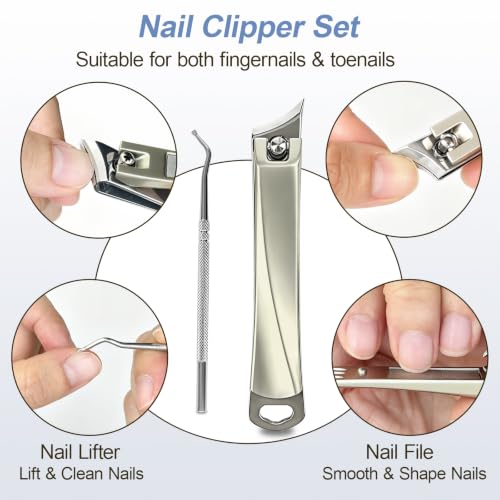 Ingrown Toenail Clippers Slanted Curved Blade Nail Clippers for Thick Nails - size: Small (Gold)