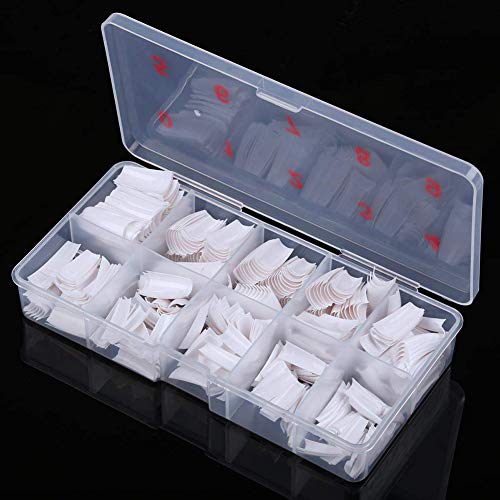 Beuniar Acrylic Nail Tips White 500Pcs French Artificial False Tip for Manicure Nails Art Salons & Home DIY - color: White