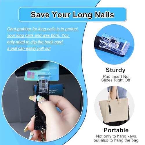 Life Helper Kit for Long Nails – Card Grabber for Long Nails, Bracelet Helper Tool, Piercing Ball Grabber Tool, Lip Applicators,Multi-use Beauty Accessories for Women with Long Acrylic Nails - size: 6PCS