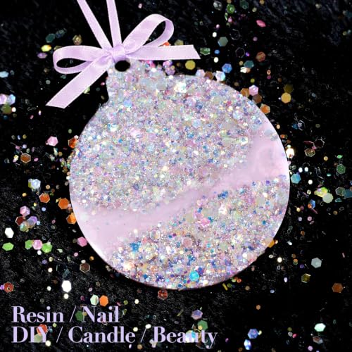 Holographic Chunky Glitter, Opal Aura Cat Eye Flakes for Resin - color: Opal Aura