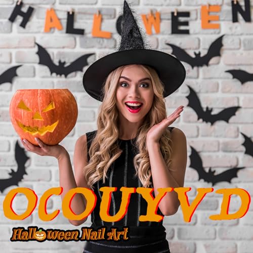 Hallowen Cat Press on Nails Medium Square Shaped French Tip Fake Nails with Cute Cartoon Black Cats and Fish Design Pink Glossy False Nails Full Cover Acrylic Nails for Women - color: Halloween Style 026