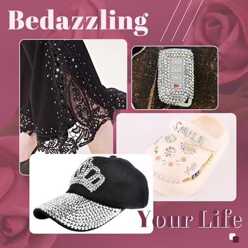 4000PCS 5mm Resin Rhinestones Bulk for Crafting (Silver), Flatback Bedazzling Crystals for Crafts DIY Nail Decoration, Gems Charms for Tumbler Shoes Clothing Fabric with Pickup Pen and Tweezers - color: B03 Resin Rhinestones (Silver), size: 5mm