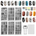 6 Sheets Nail Stamping Plate Elegant Textures Nail Art Stamp - color: Elegant Textures